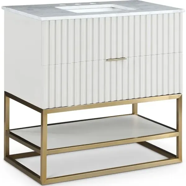 Meridian Furniture Monad White Bathroom Vanity