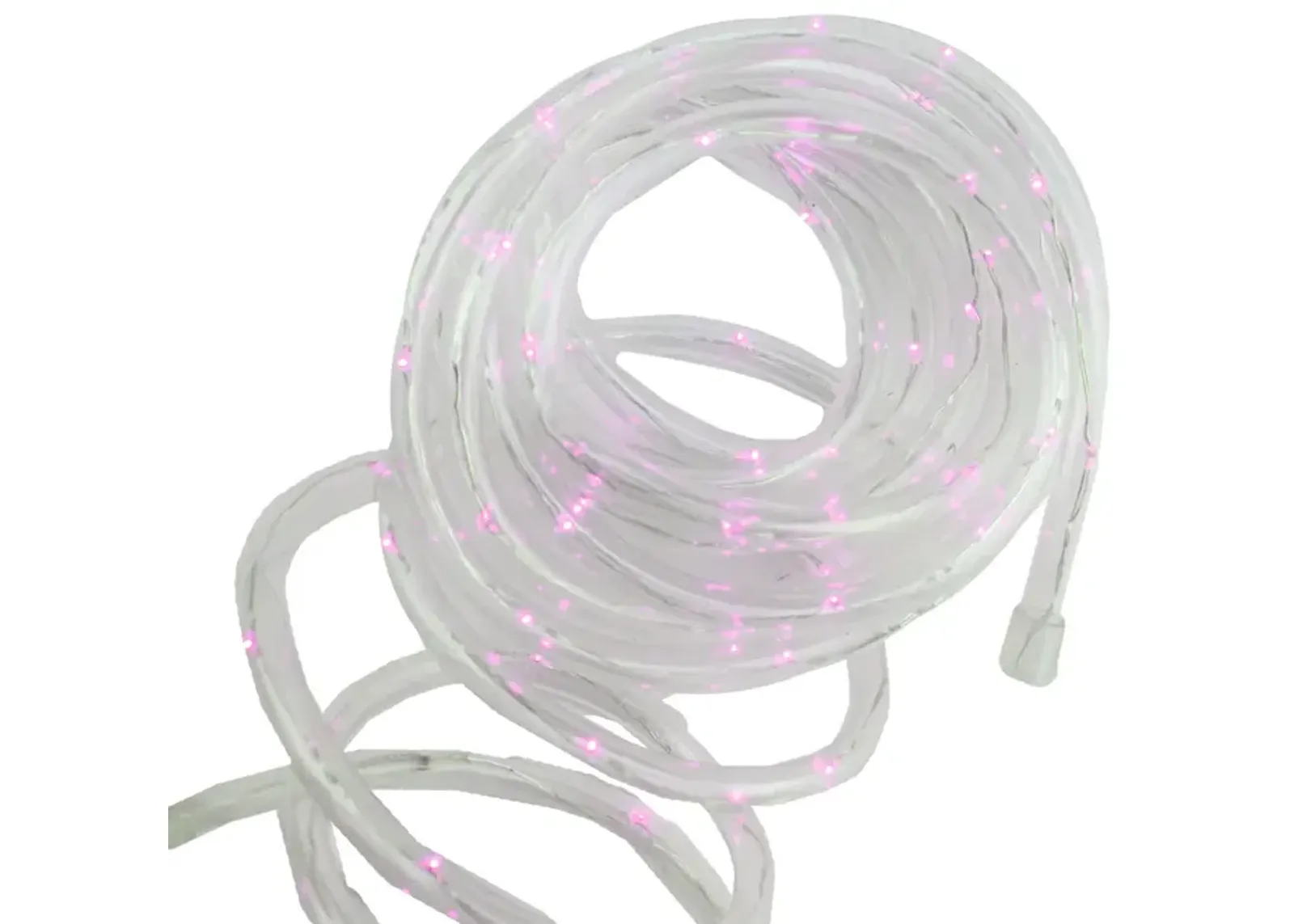 12' Solar Powered Multi-Function Pink LED Indoor/Outdoor Christmas Rope Lights with Ground Stake