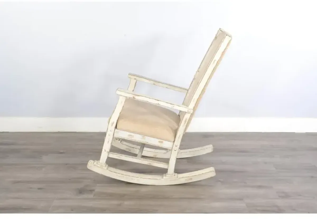 Sunny Designs White Sand Rocker, Cushion Seat & Back