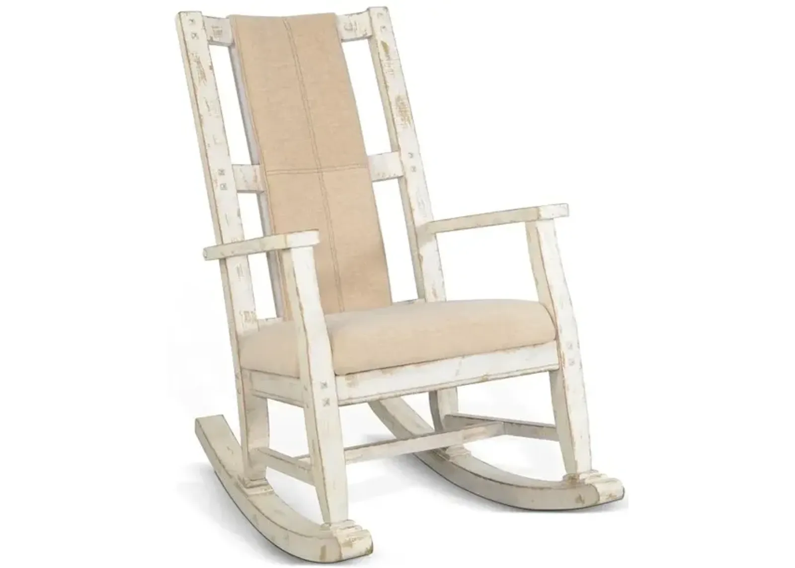 Sunny Designs White Sand Rocker, Cushion Seat & Back