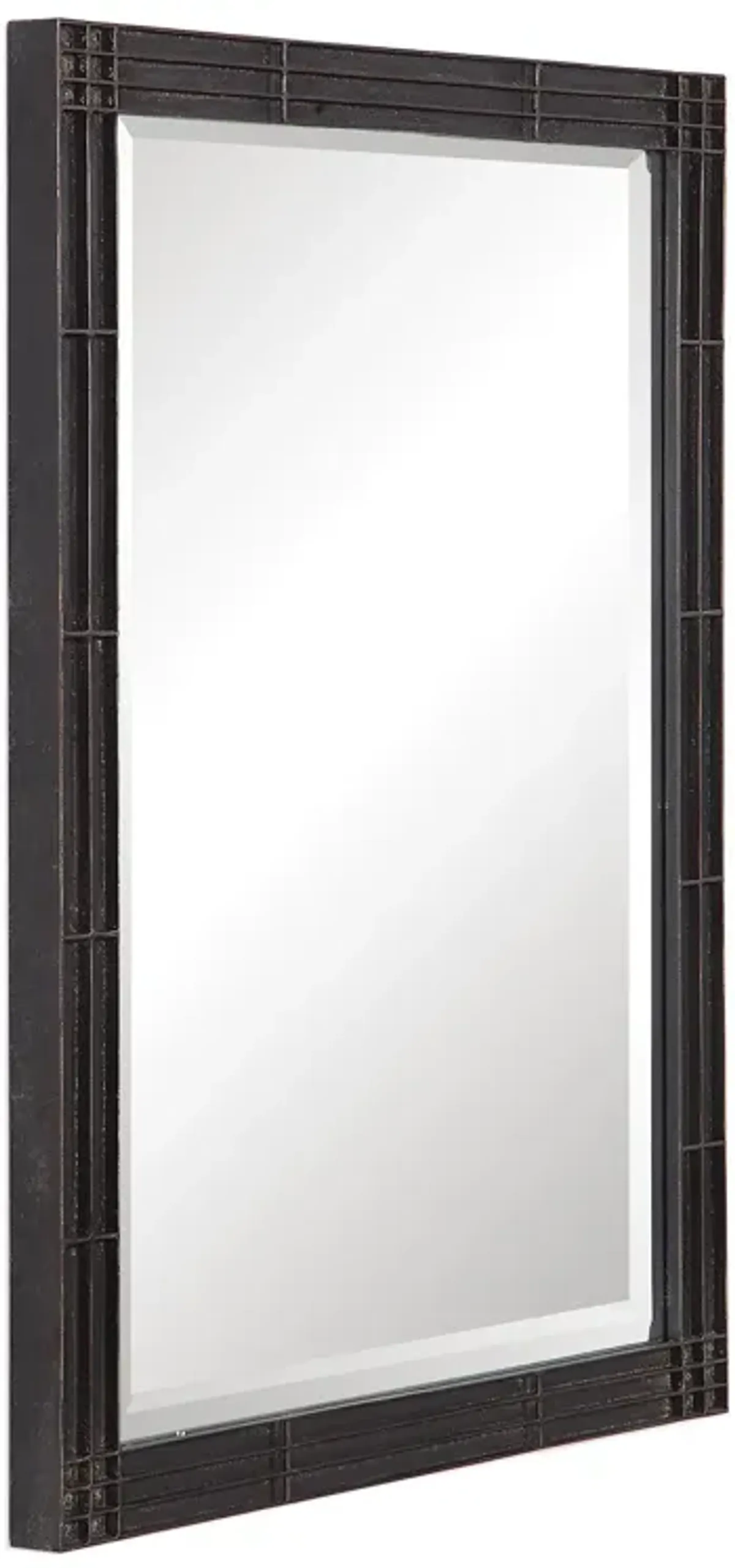 Uttermost Gower Aged Black Vanity Mirror