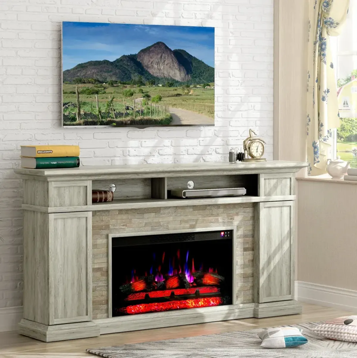 FESTIVO 70" Extra-Wide Freestanding Electric Fireplace