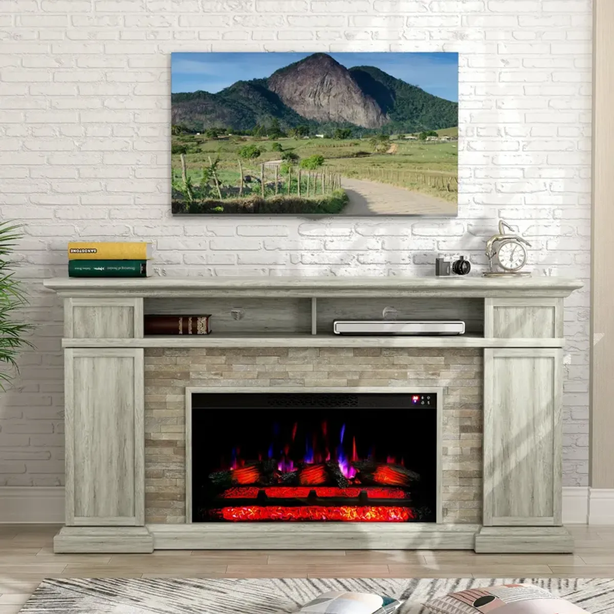 FESTIVO 70" Extra-Wide Freestanding Electric Fireplace