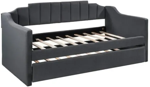 Daybed with Trundle, Upholstered Twin Sofa Bed for Bedroom or Guest Room