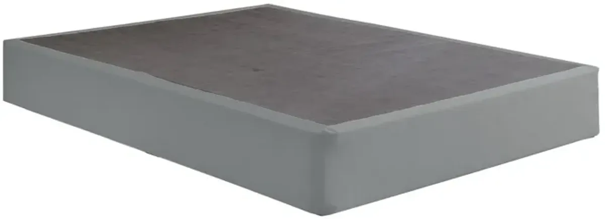 Dio 9 Inch Full Size Mattress Foundation Base, Polyester, Metal Frame - Benzara