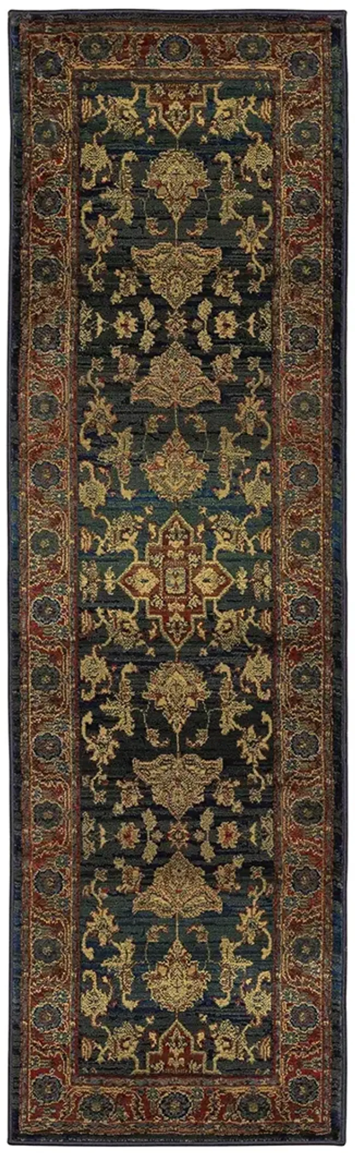 Kharma 2'3" x 7'6" Blue Rug