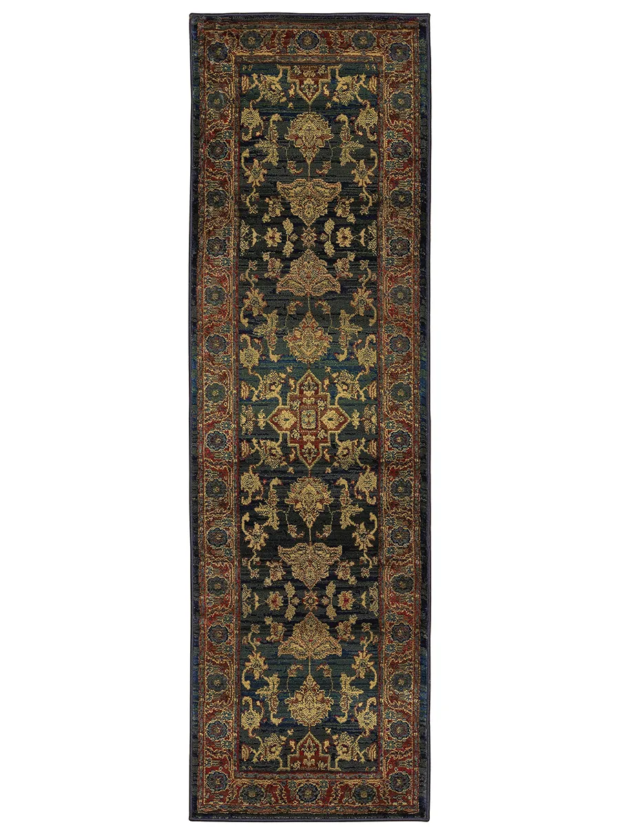 Kharma 2'3" x 7'6" Blue Rug