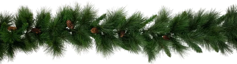 9' x 14" White Valley Pine with Pine Cones Artificial Christmas Garland - Unlit