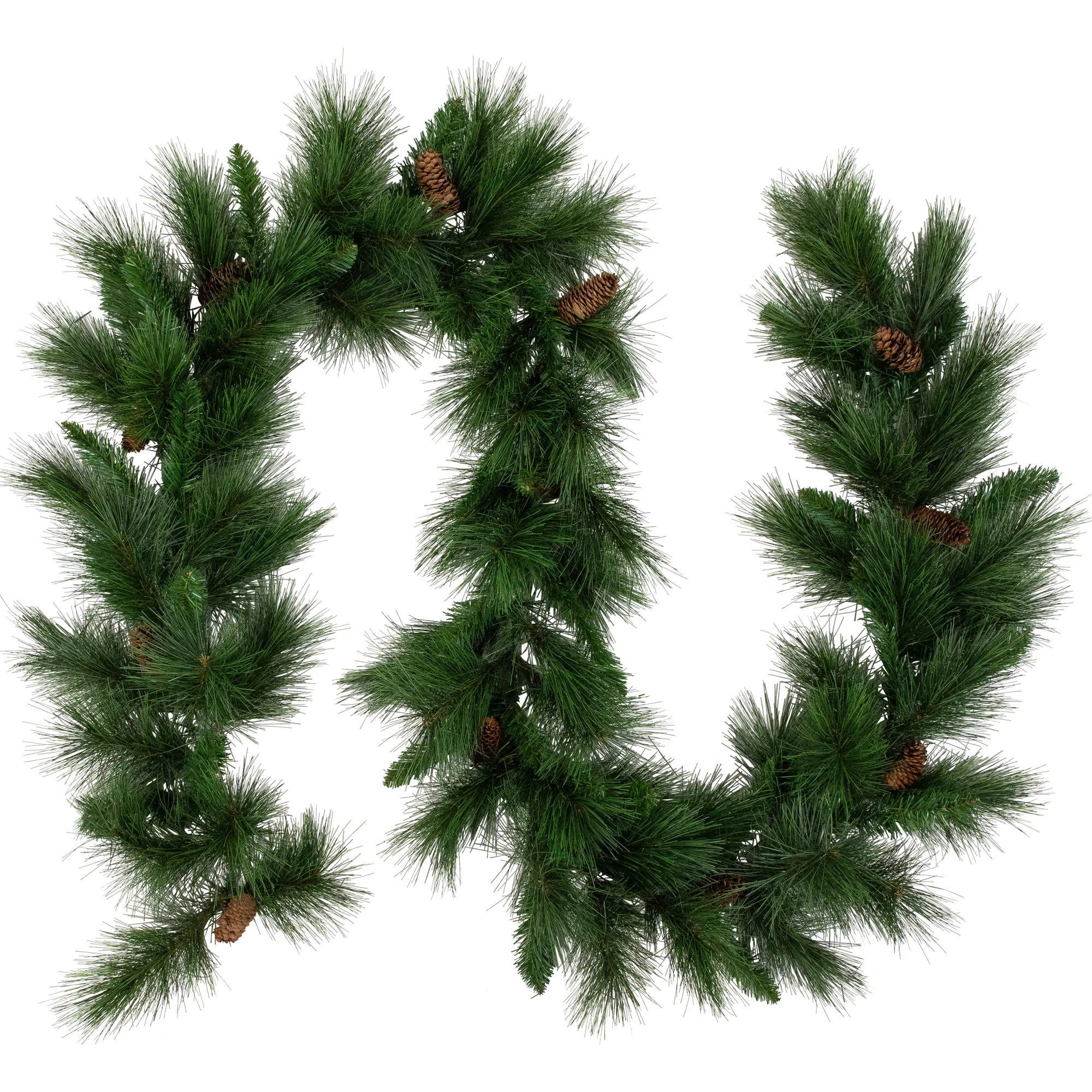 9' x 14" White Valley Pine with Pine Cones Artificial Christmas Garland - Unlit