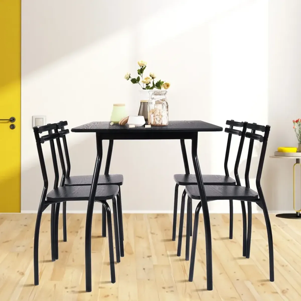 5 Pieces Dining Table Set with 4 Chairs