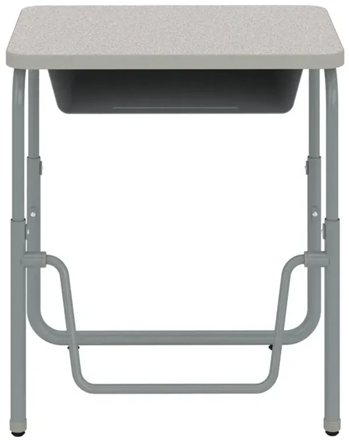 AlphaBetter®  2.0 Height – Adjustable Student Desk with Book Box and Pendulum Bar 22”-30” - Gray