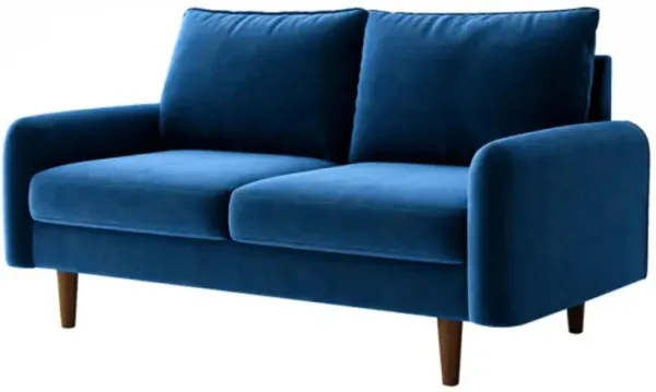 Round Arm Apartment Loveseat Cozy and Stylish Small Sofa for Compact Living Spaces