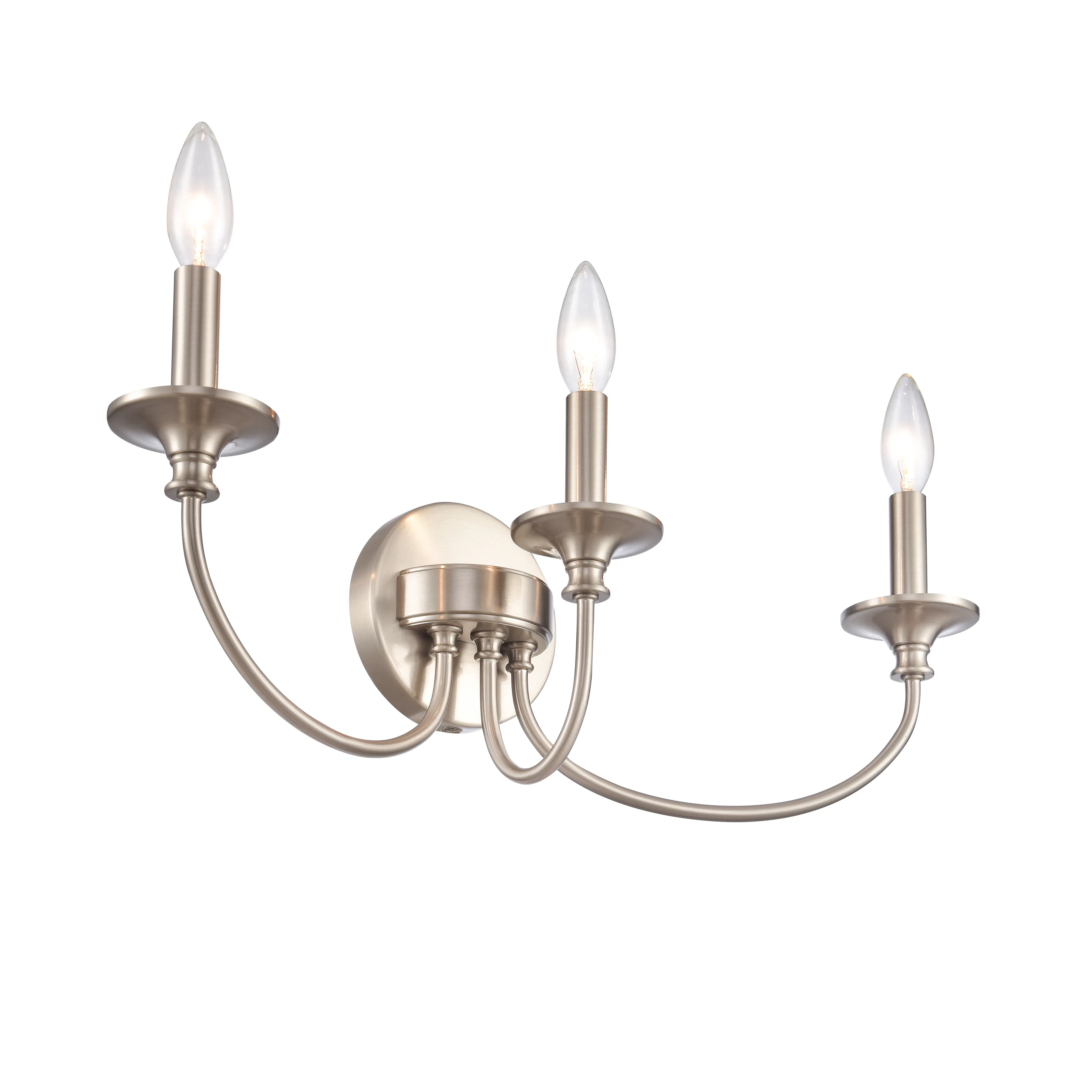 Cecil 22'' Wide 3-Light Nickel Vanity Light