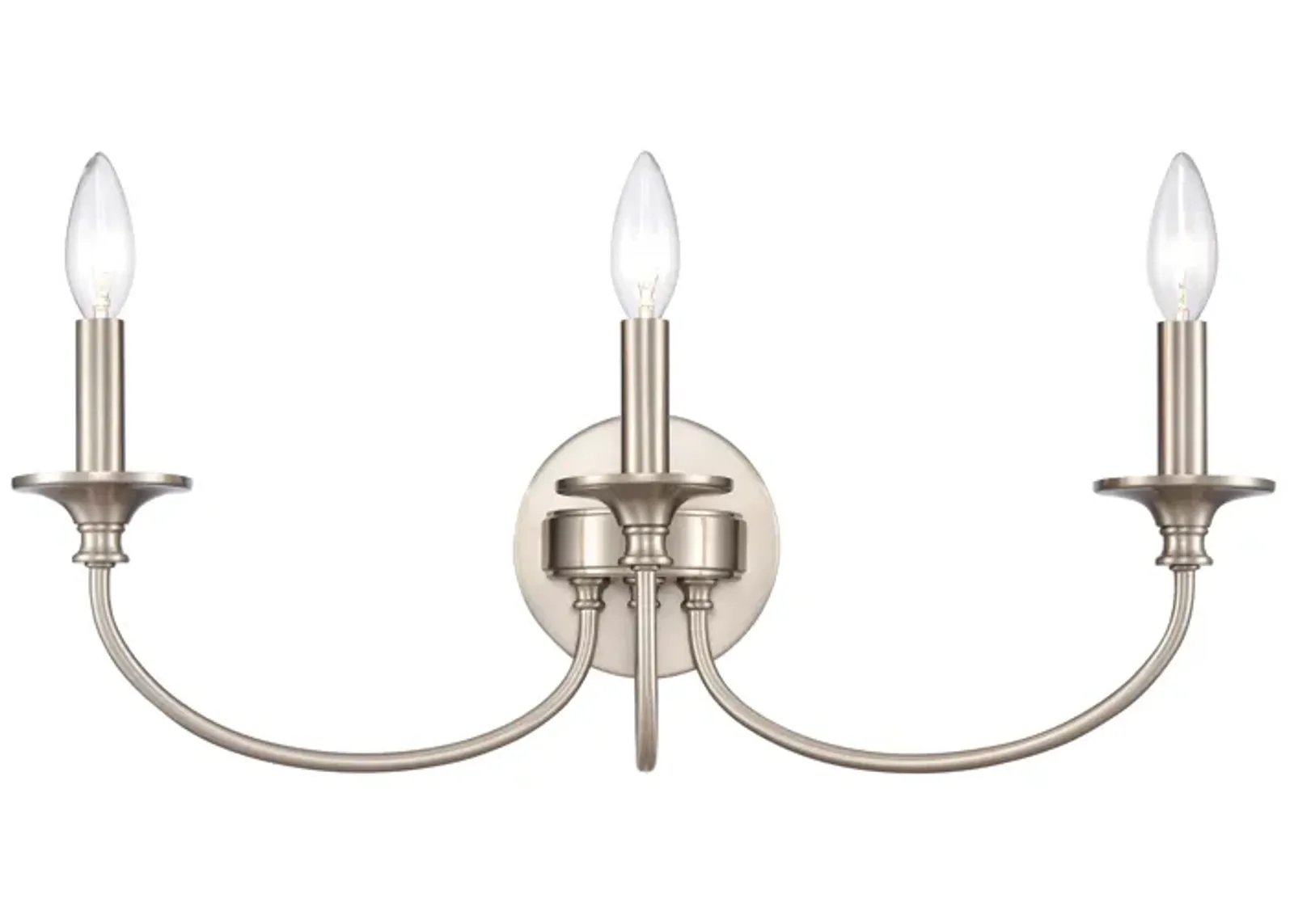 Cecil 22'' Wide 3-Light Nickel Vanity Light