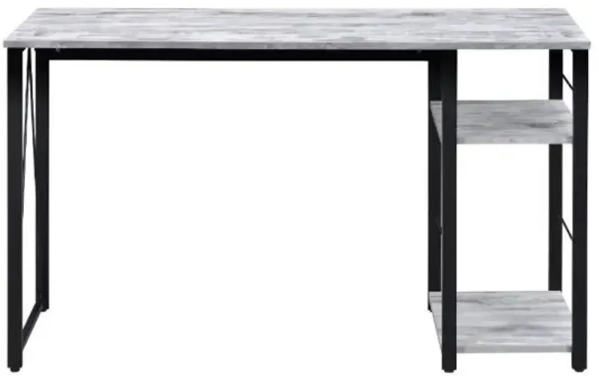 Vandana Writing Desk, White & Black Finish 92767