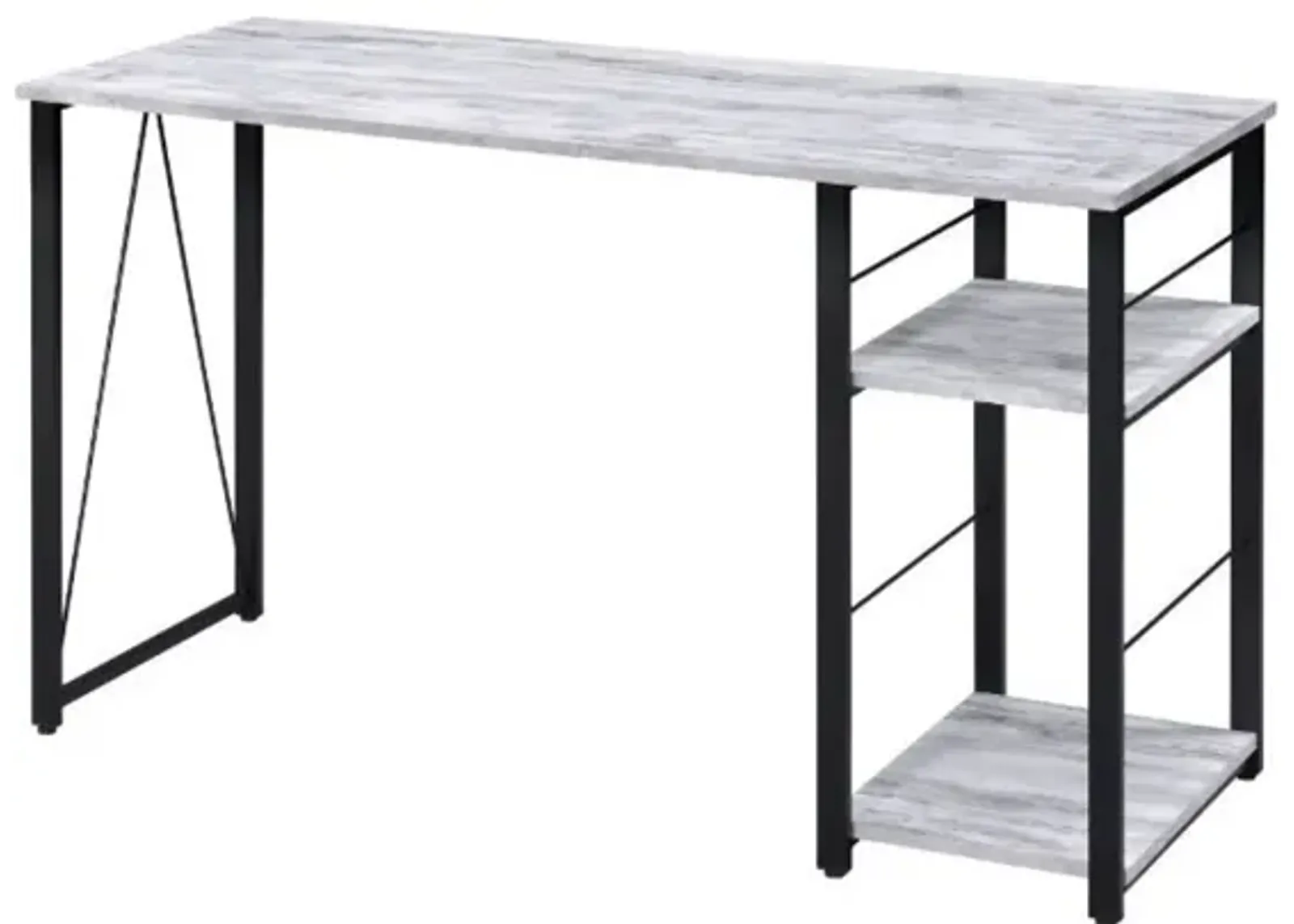 Vandana Writing Desk, White & Black Finish 92767