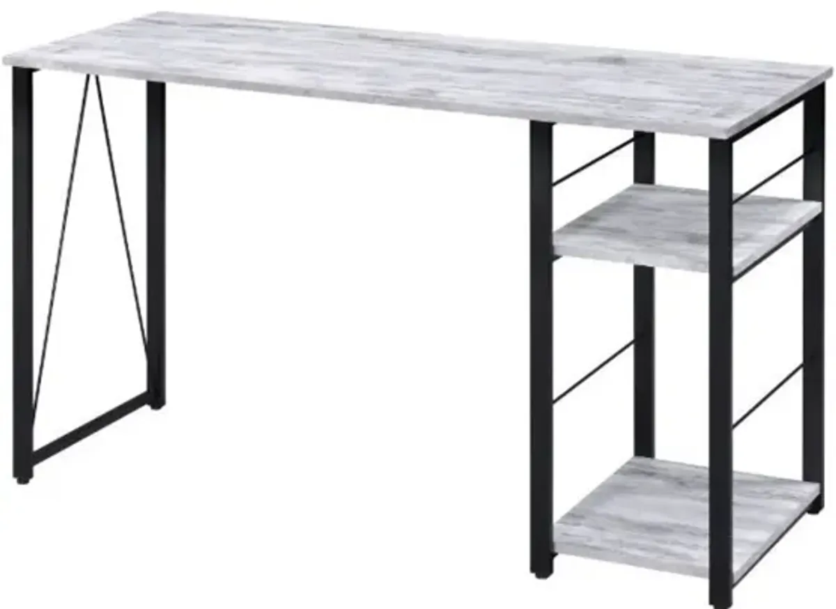 Vandana Writing Desk, White & Black Finish 92767