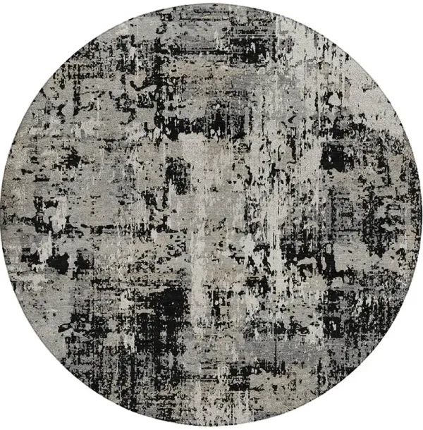 Kochi KC7 Black 8' Round Rug