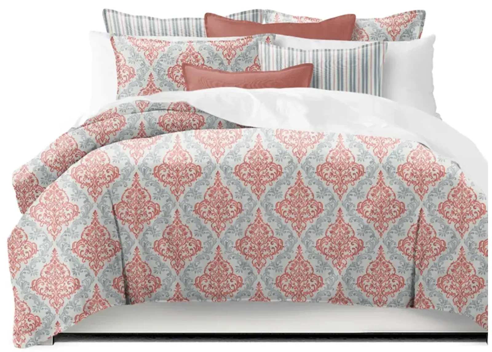 6ix Tailors Fine Linens Adira Coral Comforter Set