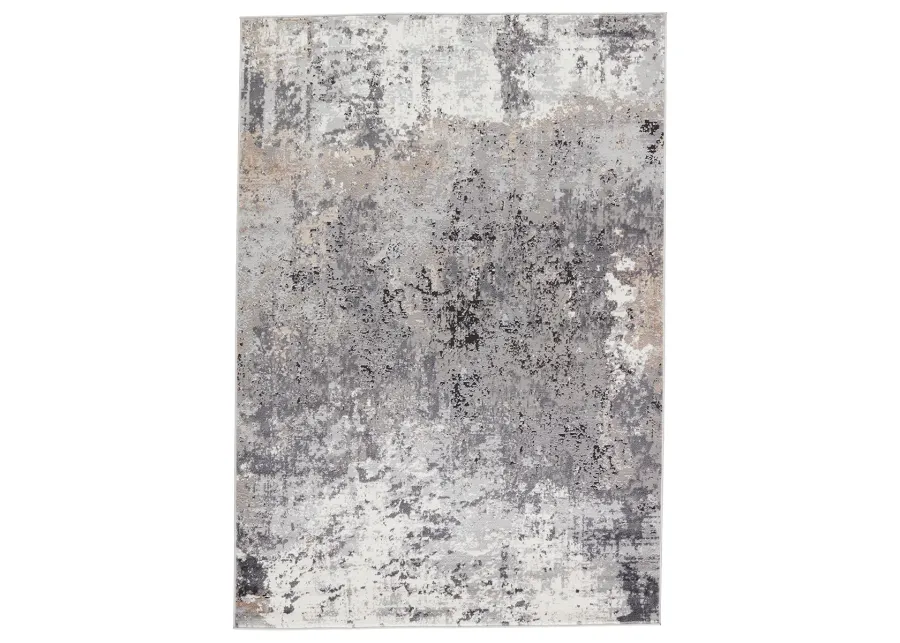 Grotto Perrin Gray 3' x 12' Runner Rug