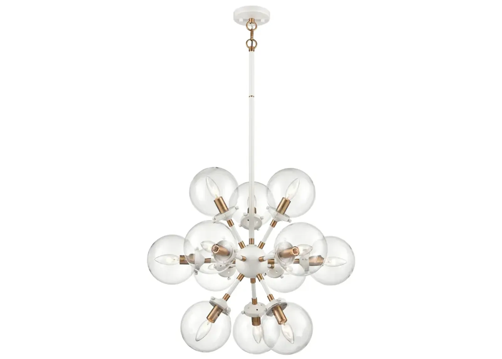 Boudreaux 25'' Wide 12-Light Chandelier - Matte White