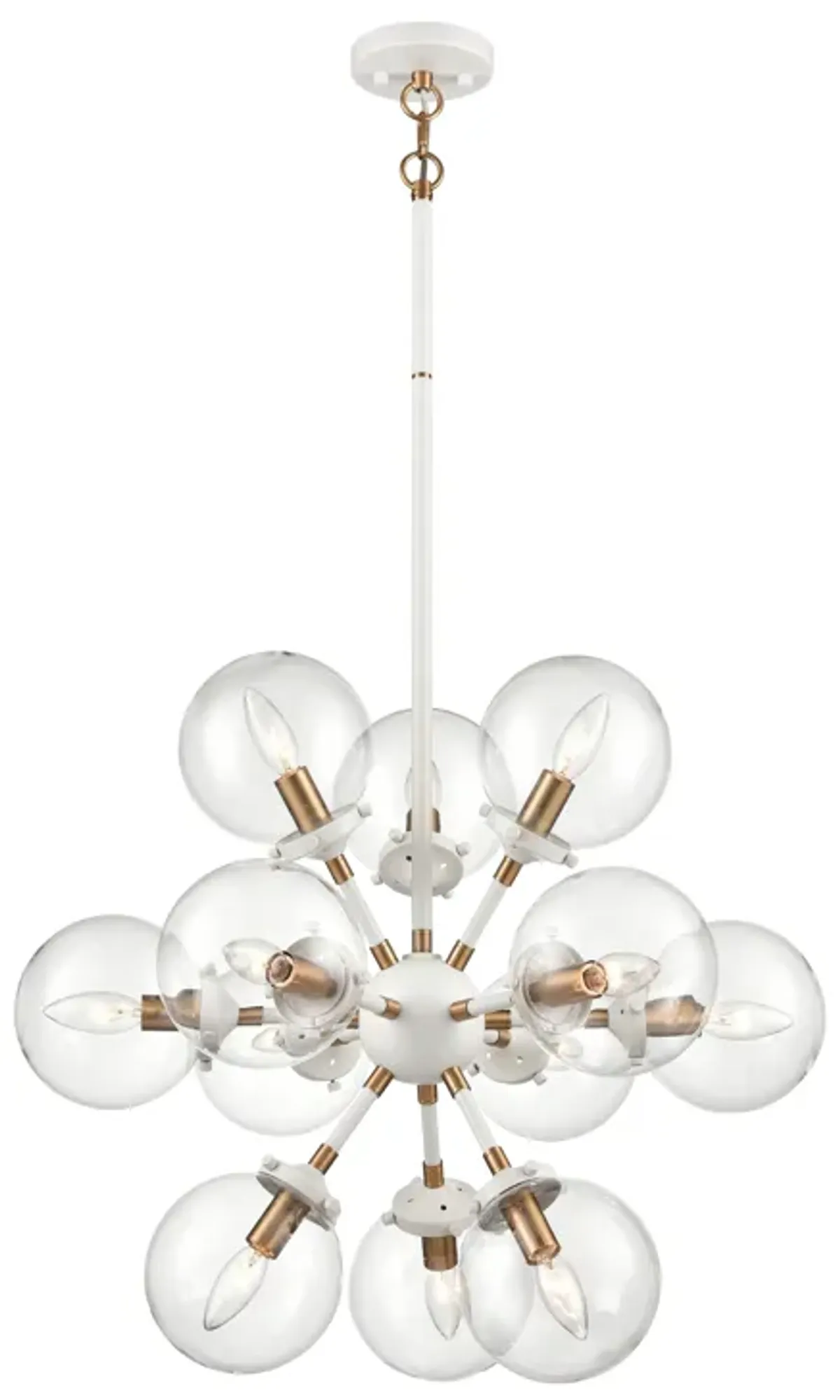 Boudreaux 25'' Wide 12-Light Chandelier - Matte White