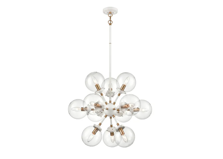 Boudreaux 25'' Wide 12-Light Chandelier - Matte White