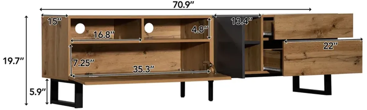 MeraxModern Media Console Table TV Stand