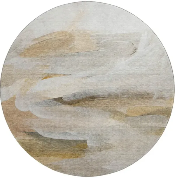 Ravenna RN11 Taupe 8' Round Rug