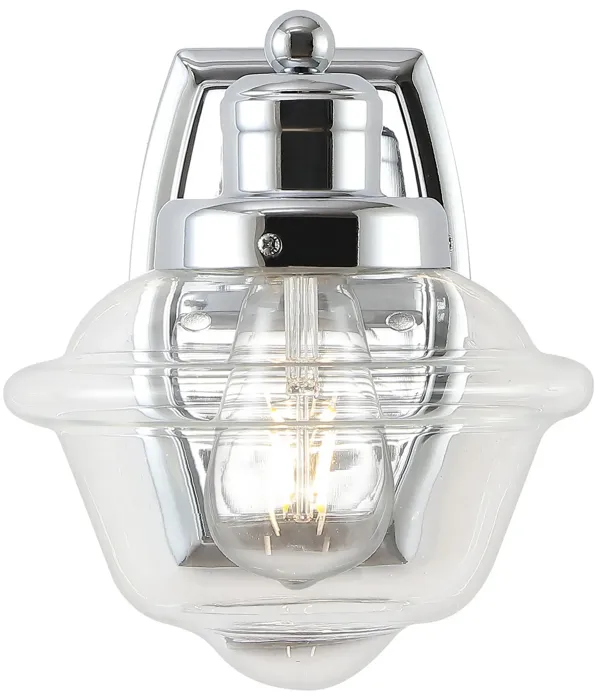 Orleans Iron/Glass Schoolhouse LED Vanity Light