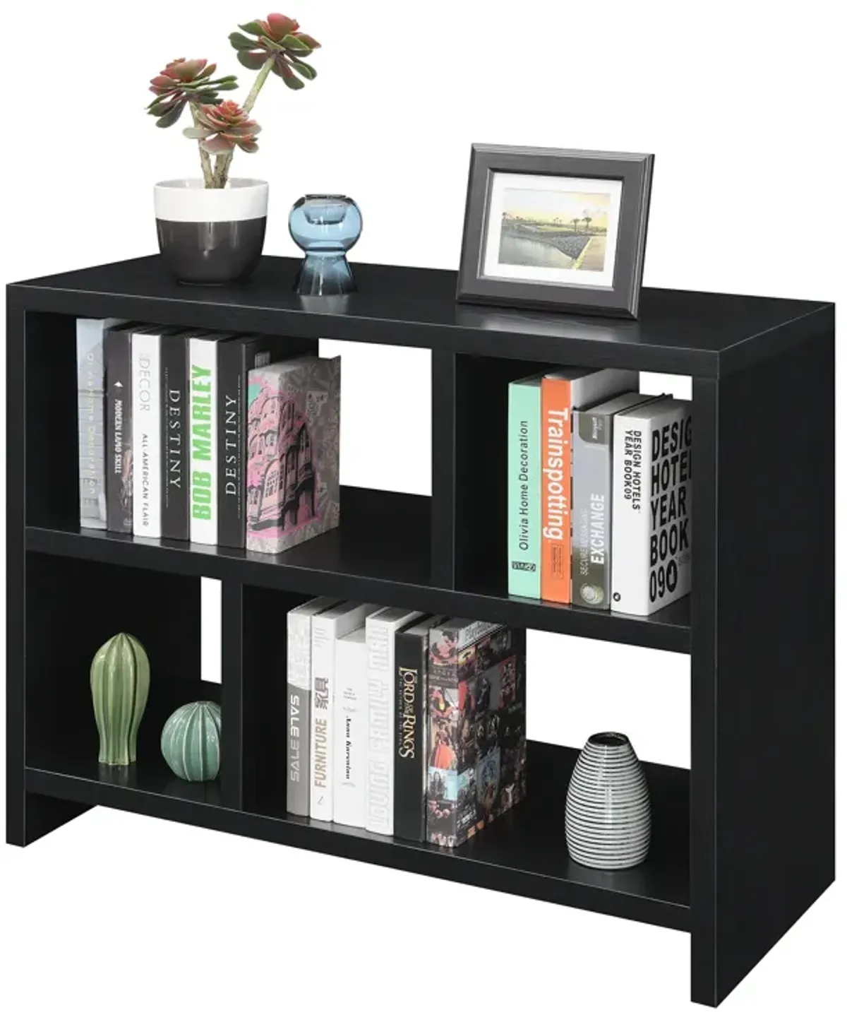 Convenience Concepts Northfield Console 3-Tier Bookcase, Black