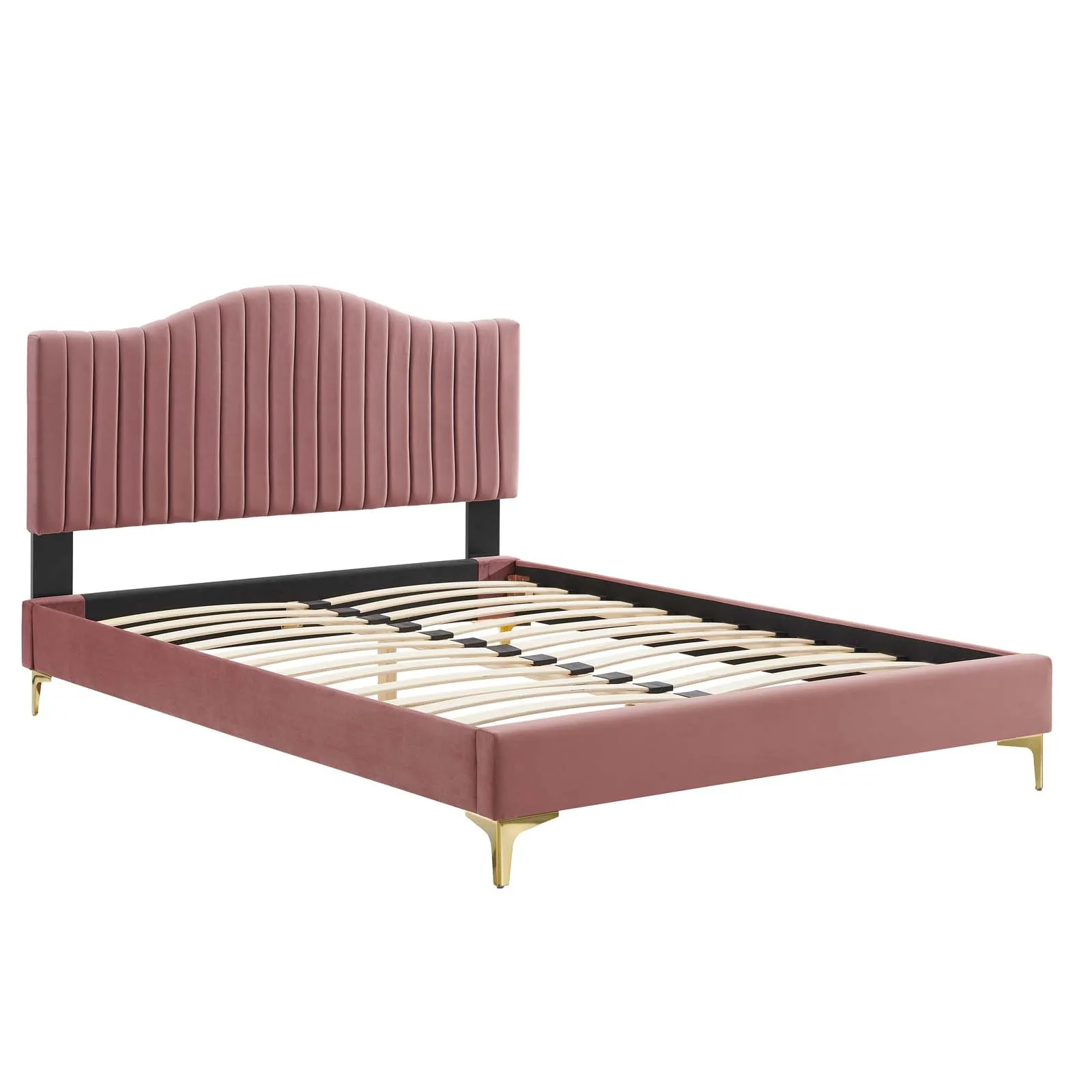 Modway - Juniper Channel Tufted Performance Velvet Queen Platform Bed