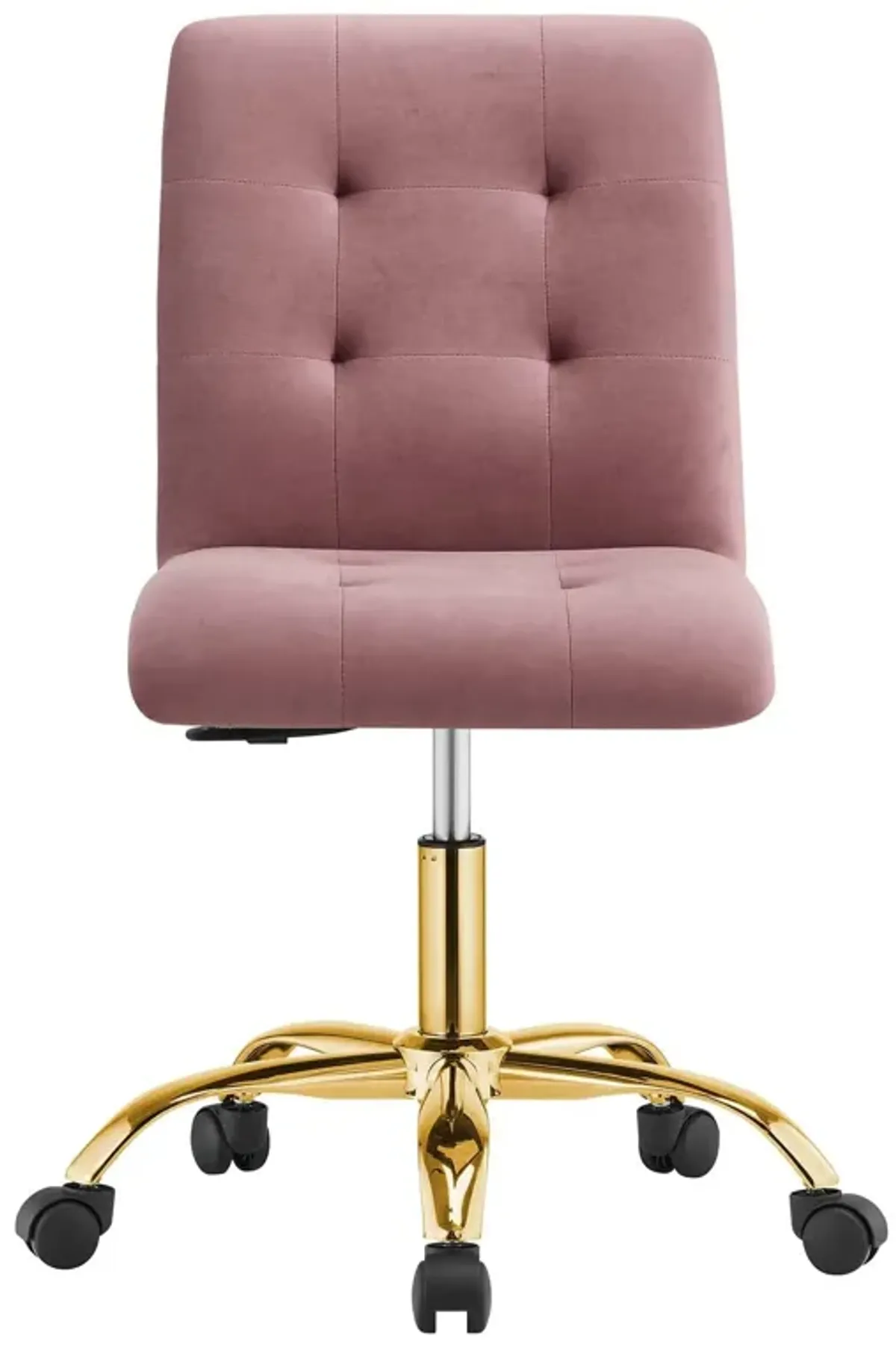 Modway Prim Home Office Desks and Chairs, Gold Dusty Rose