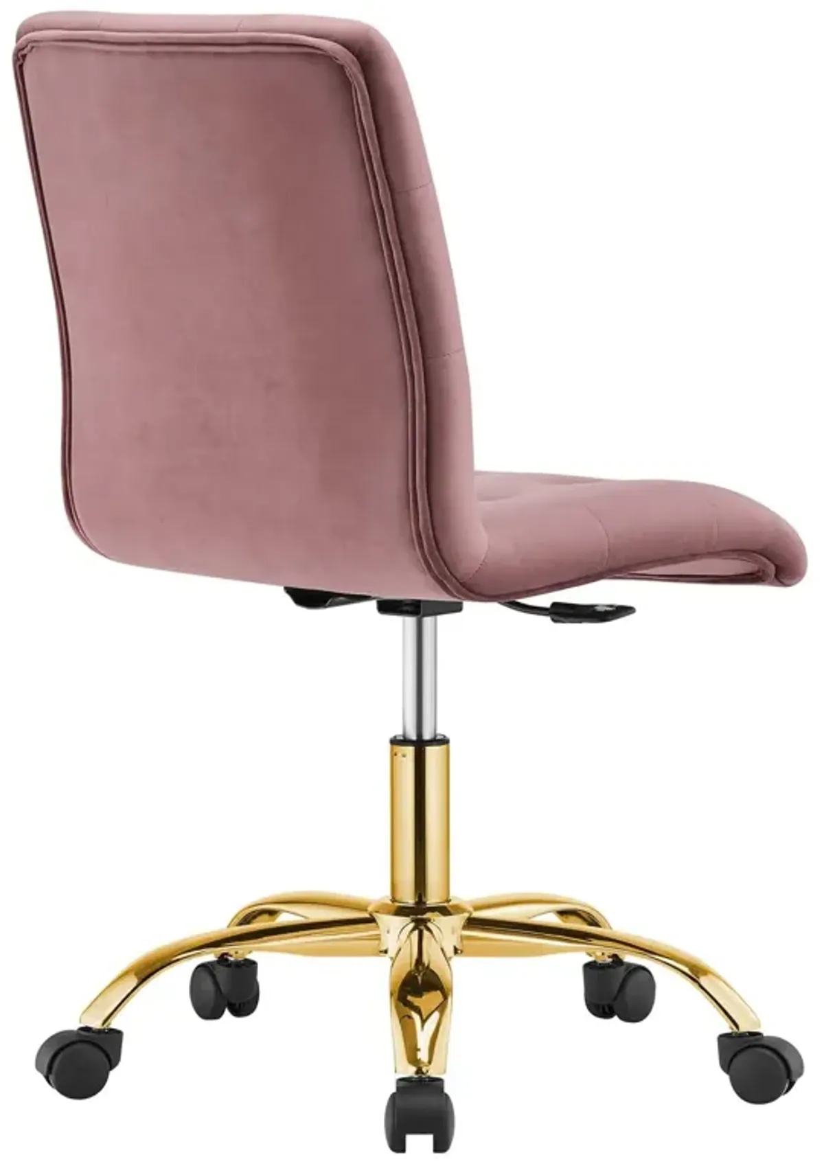 Modway Prim Home Office Desks and Chairs, Gold Dusty Rose