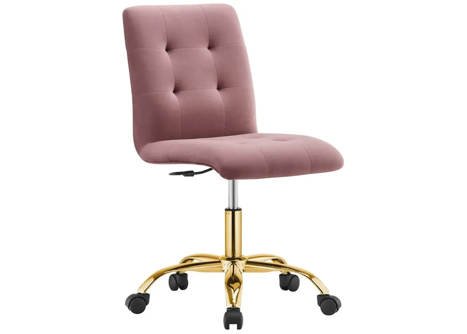 Modway Prim Home Office Desks and Chairs, Gold Dusty Rose