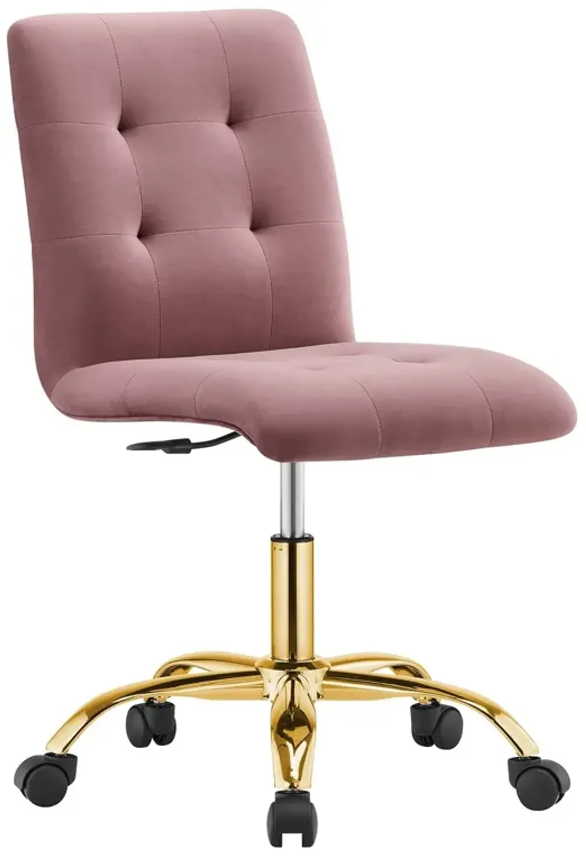 Modway Prim Home Office Desks and Chairs, Gold Dusty Rose