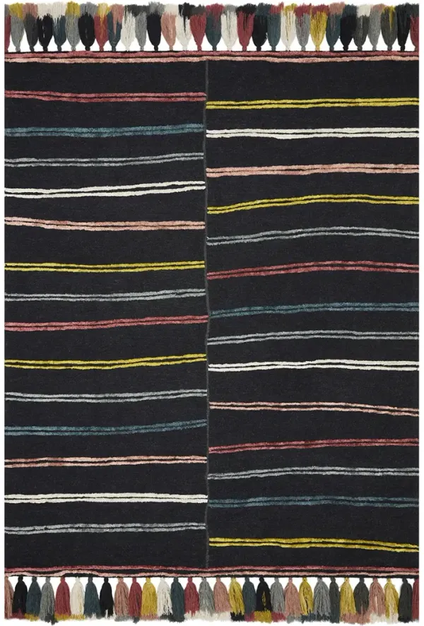 Jamila JAA01 Charcoal/Multi 5' x 7'6" Rug