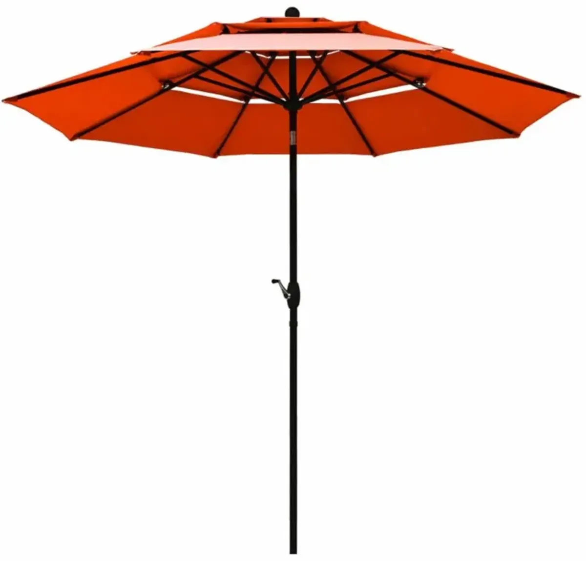 Hivvago 10 Feet 3 Tier Outdoor Patio Umbrella with Double Vented