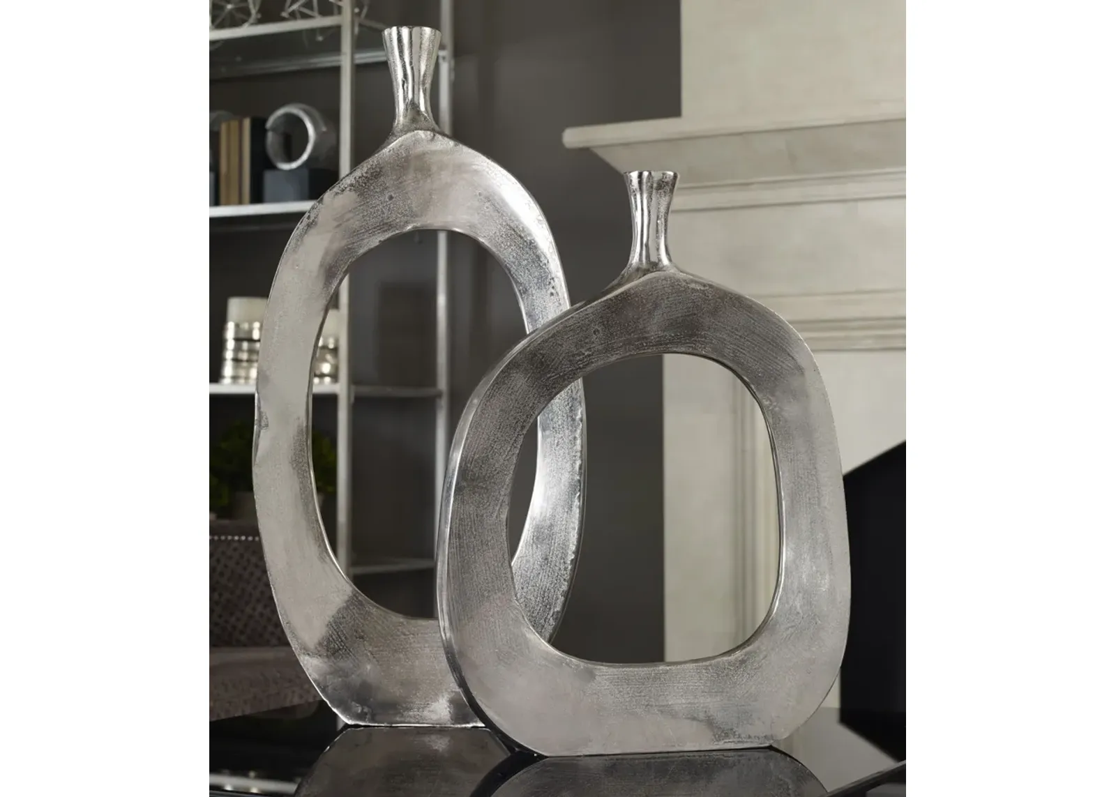 Uttermost Cierra Aluminum Vases S/2