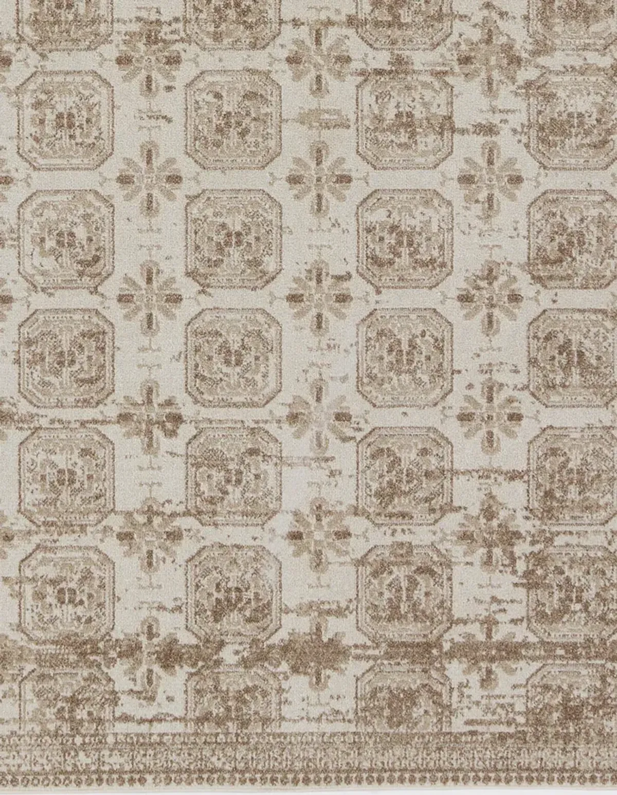 Nadine Milea Tan/Taupe 2'8" x 10' Runner Rug