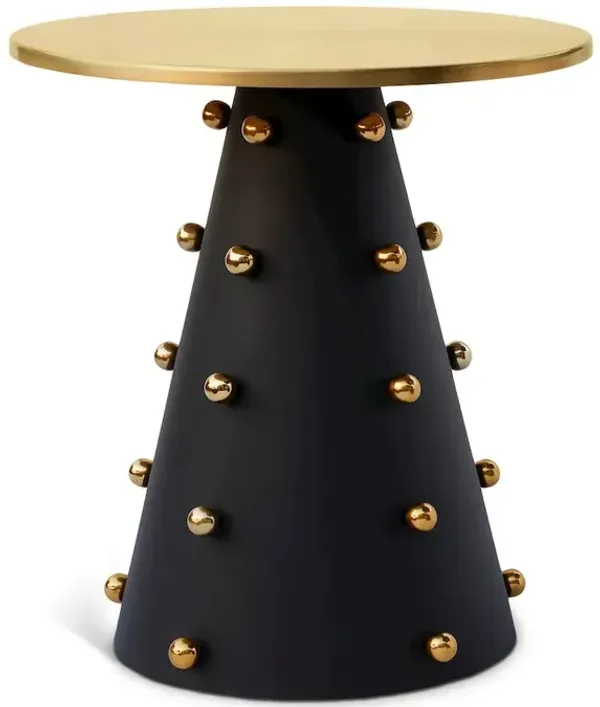 Meridian Furniture Raven Black / Gold End Table