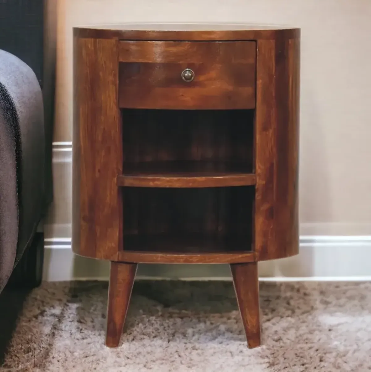 Artisan Furniture Cortez Chestnut 1 Drawer Solid Wood Nightstand