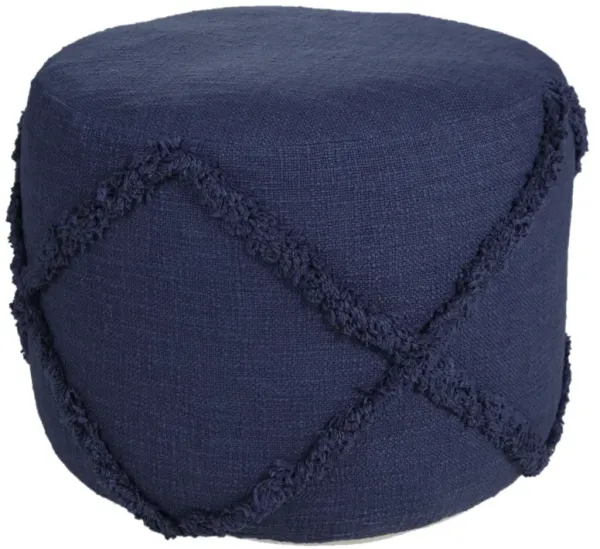 18" Brown 100% Cotton Ottoman