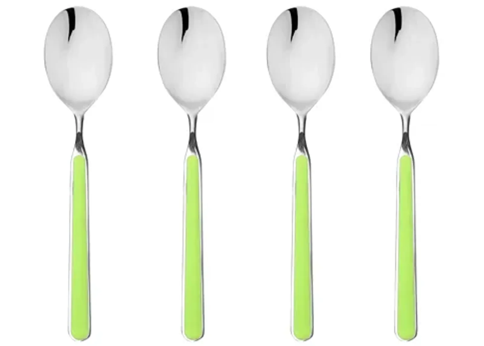 Fantasia 4-Piece Coffee Spoon Set in Acid Green