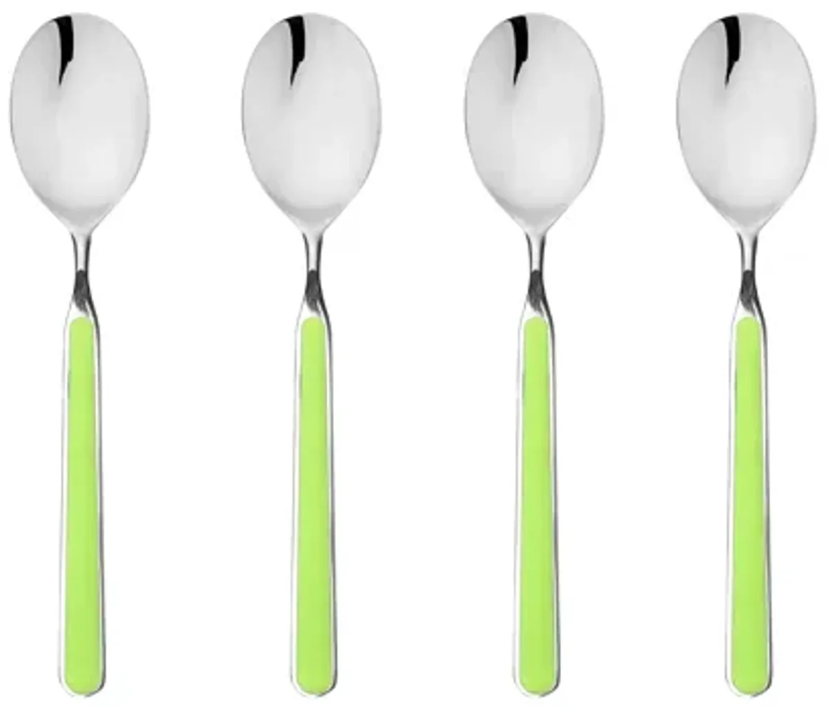 Fantasia 4-Piece Coffee Spoon Set in Acid Green