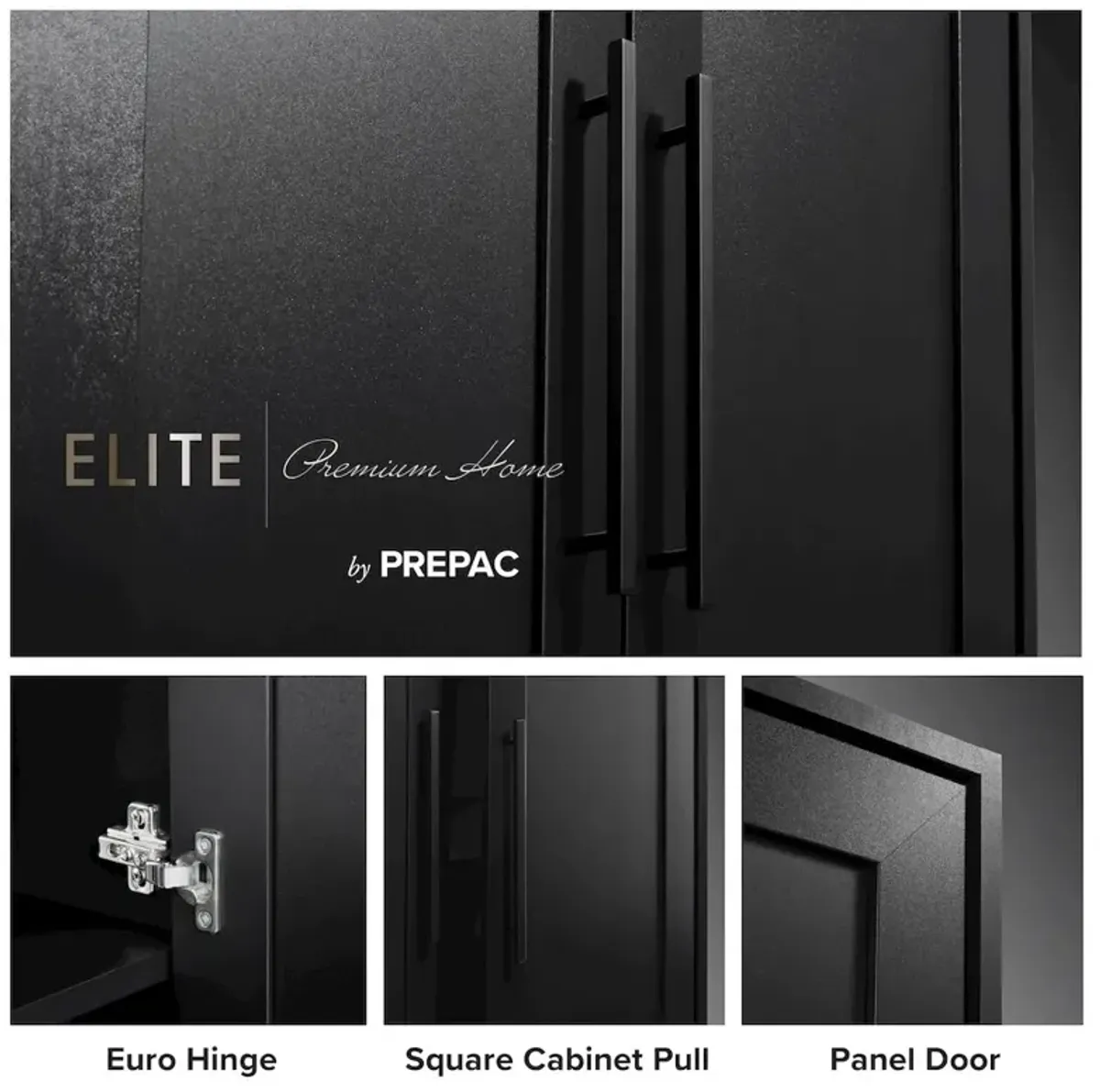 Prepac Elite Premium Home Doors, Storage, Bathroom, Pantry Cabinet with 5 Shelves