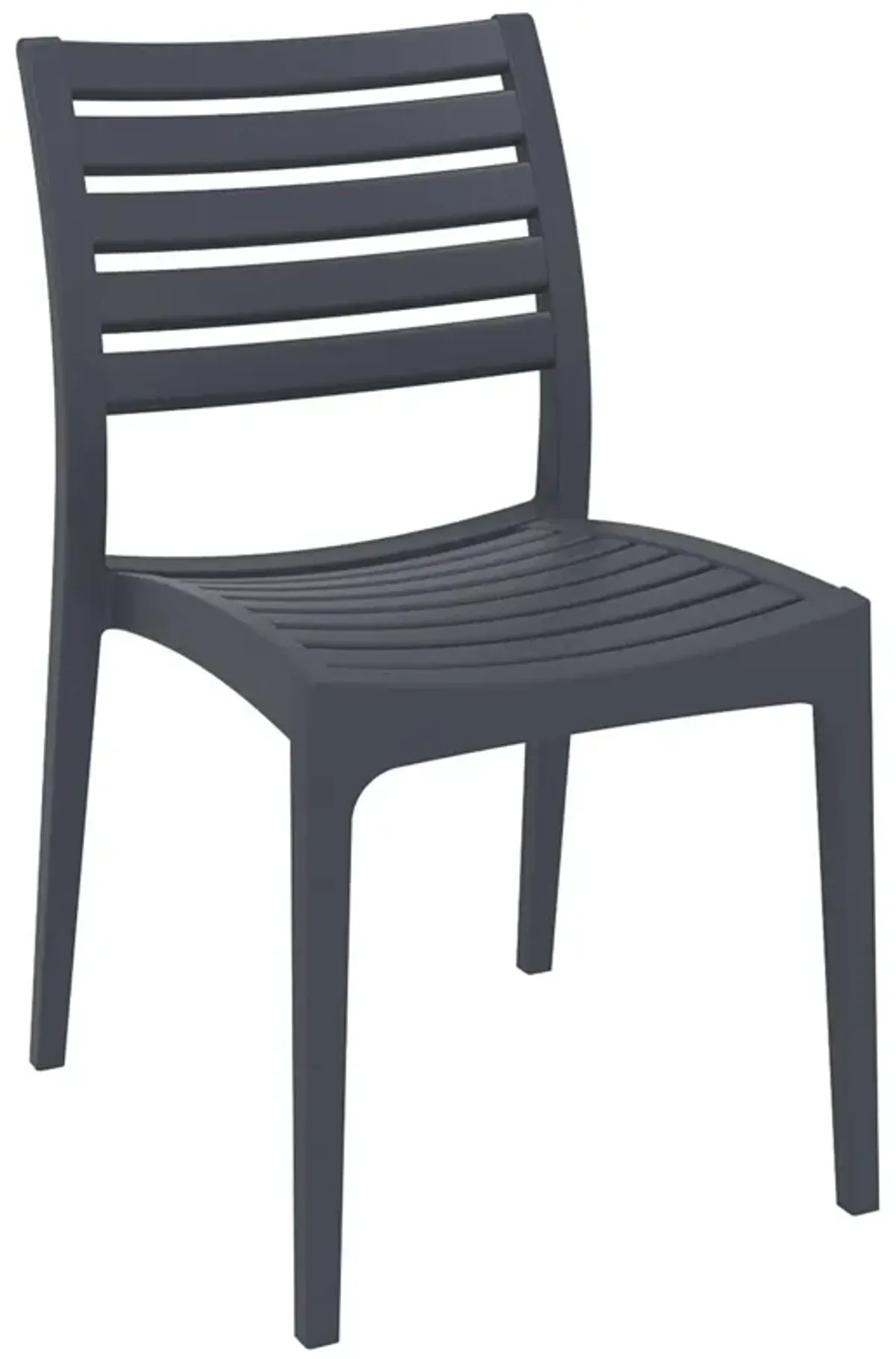 33" Silver Stackable Outdoor Patio Dining Chair