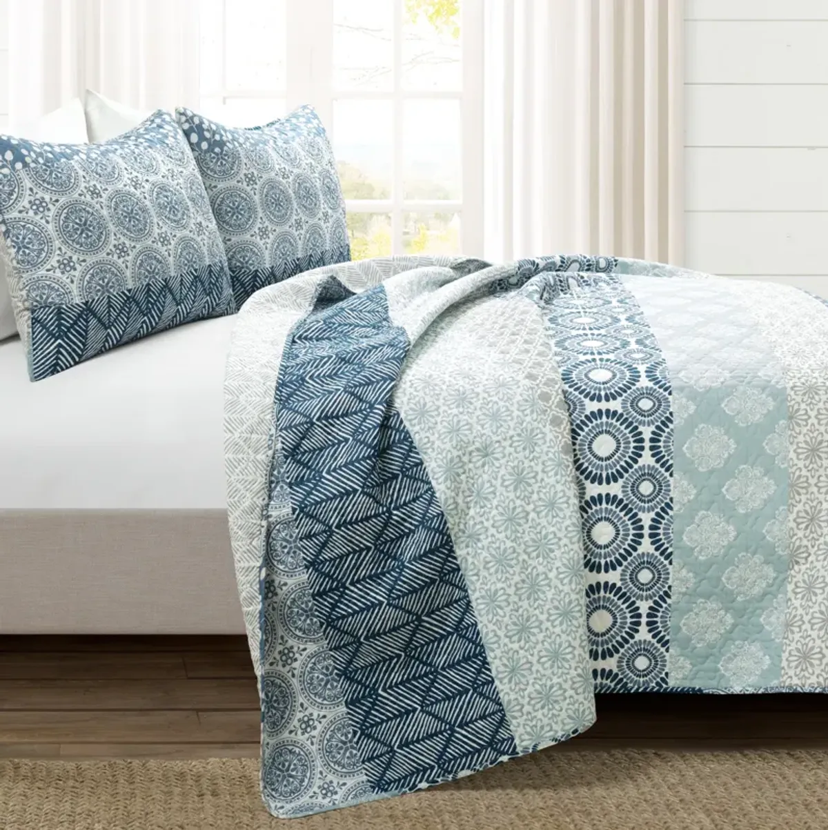 Bohemian Stripe Quilt 3Pc Set