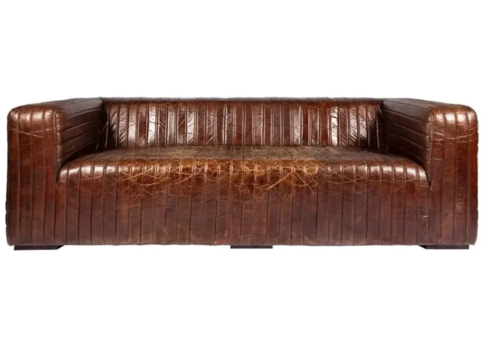 Moe's Home Collection Castle Sofa Dark Brown