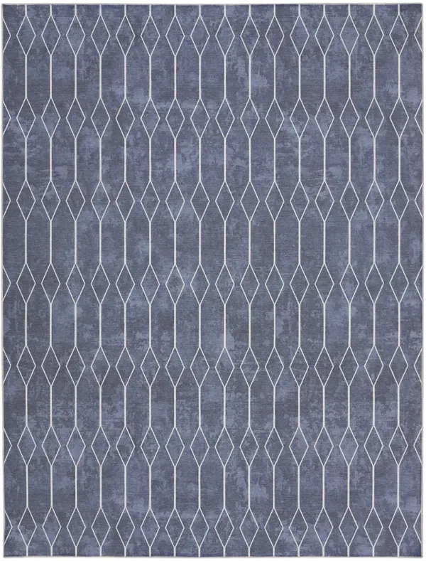 Machine Washable Series 1 SR107 Navy 7'10" x 9'10" Rug